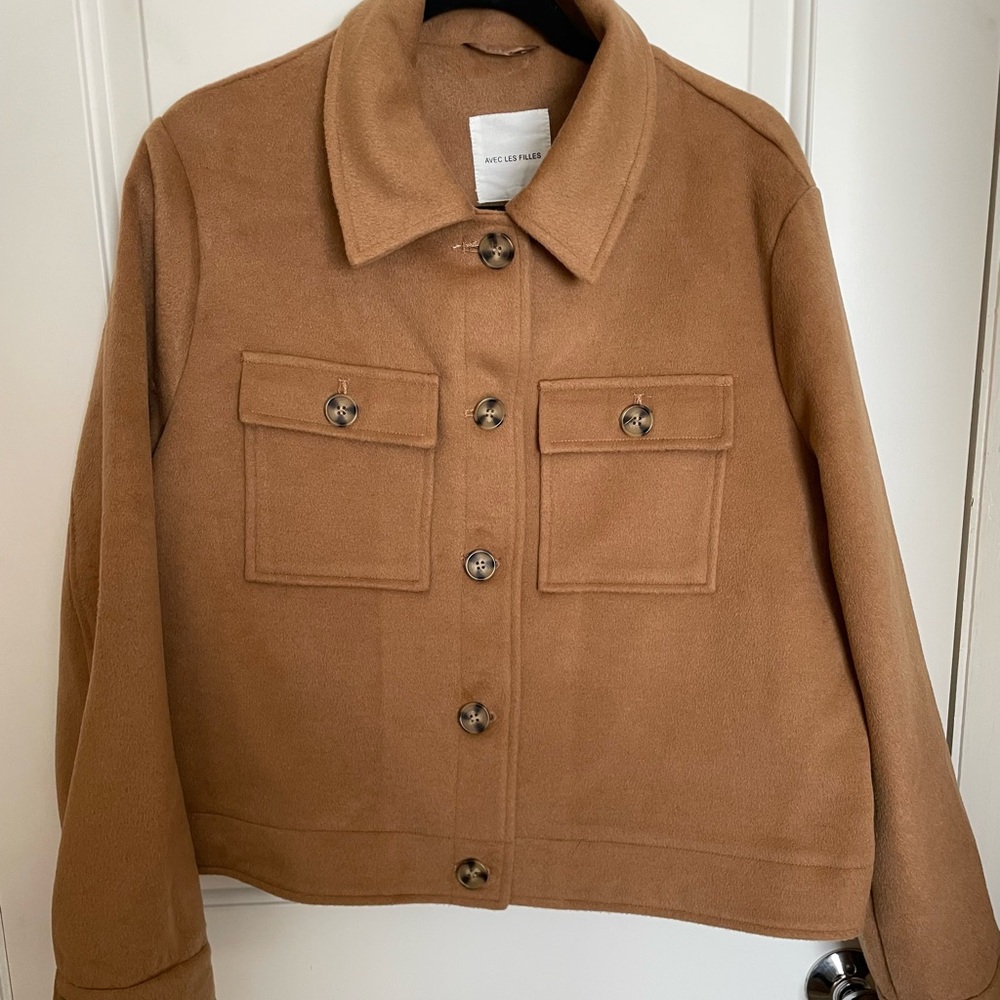 Avec Les Filles Tan Pea Coat